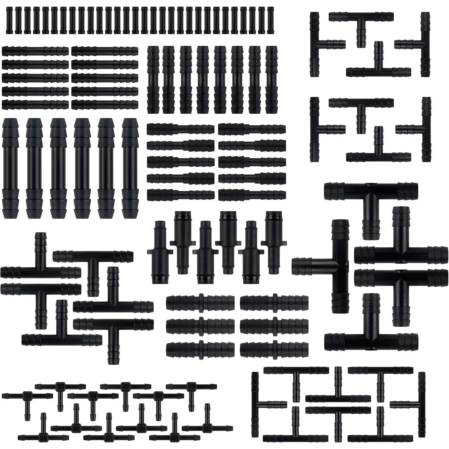 115PCS Car Vacuum Hose Connector Assortment,12 Sizes Vacuum Tube Vacuum Line Kit with Tee/Straight/Reducer Connector,Heat Resistant 240℃ (460℉) Car Spare Parts for Car Truck SUV