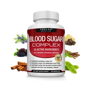 Blood Sugar Complex Supplement - Supports Healthy Blood Sugar Levels Already Within Normal Range All Natural with Cinnamon, Bitter Melon, Chromium, Mulberry, Alpha Lipoic Acid, Non-GMO, 60 Capsules