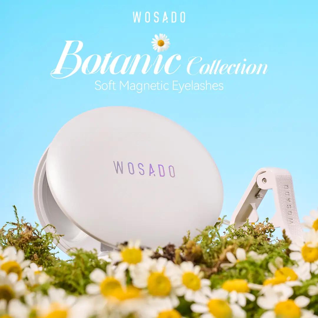 WOSADO Botanic Collection Extended- Band Soft Magnetic Eyelashes All-in-One Box Waterproof Reusable Glue-Free Eyeliner-Free Makeup Cosmetic