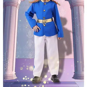 Blue for Children Prince Charming Dress up Boys Carnival Stage Performance and Show Costume