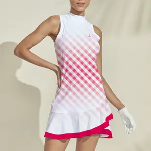 Acegolfs Women's Golf Dress Yan pink Sleeveless Dress Ladies Golf Attire Clothes Outfits Wear Apparel 15597894