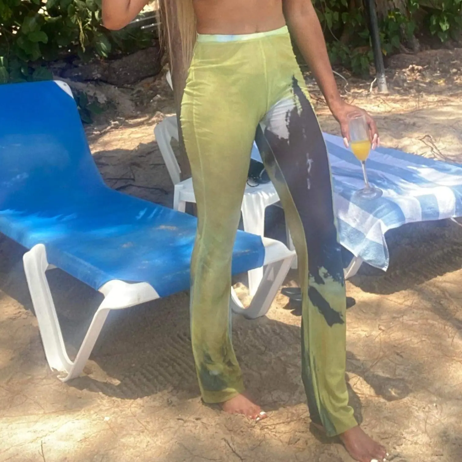 See Through Mesh Pants