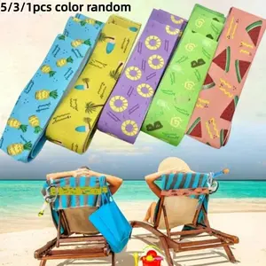 Beach Towel Straps Set, Windproof Chair Clips, Elastic Rack Straps for Pool & Wheelchair Use, Summer Essential Home Storage Solution