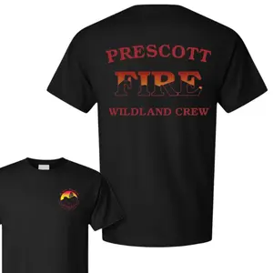 🚒 [Graphic Tee] Firefighter Tribute Fashion Shirt, 100% Cotton Rescue Team Graphic Tee for Men Women, Retro Wildland Firefighter Streetwear T-Shirt, Soft Breathable Unisex Crewneck Casual Tee, Classic Hero Support Style Graphic Top, Everyday Gift