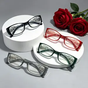 4 pairs of blue light blocking reading glasses, unisex reading glasses for presbyopia, stylish and elegant design, suitable for everyday wear at home or in the office, anti-fatigue eyewear, Teacher’s Day gift wholesale, modern eyeglasses