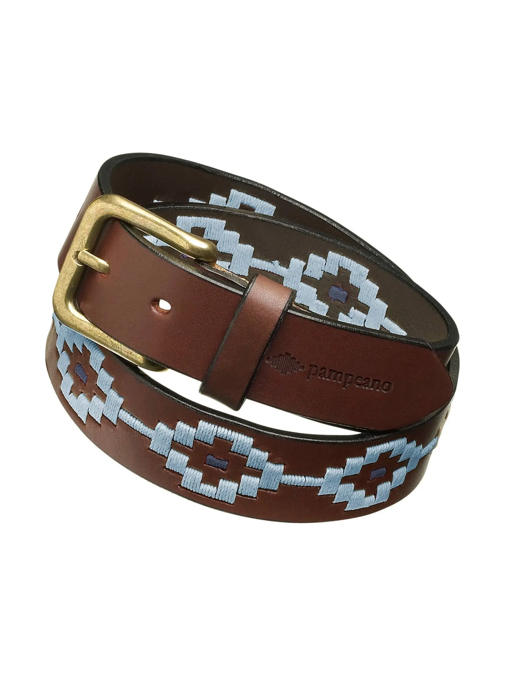 Pampeano hand-stitched leather polo belt - Dinastia