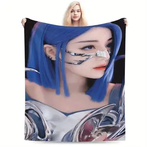 Super Soft Flannel Shawl Blanket - Designed Inspired by Dolly Parton, Suitable for Sofa, Office, and Travel - All-Season Gift Blanket