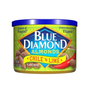 Blue Diamond Chile n' Lime Almonds – Zesty Snack, 6oz Can Protein Nut