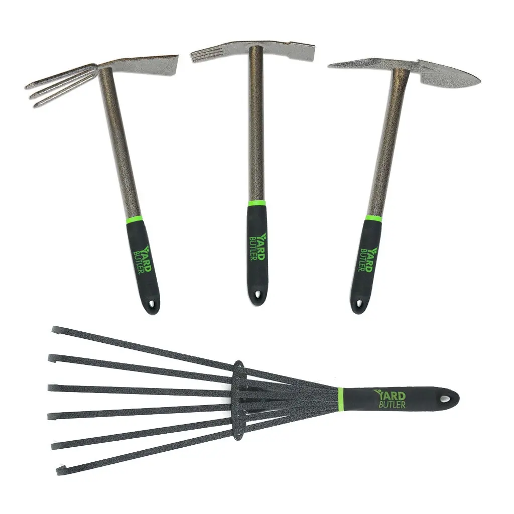Yard Butler ITT-4B 4-Piece Multi-Tool Pack - Specialty Garden Tools with Steel Blades for Outdoor Gardening Tasks, Itt-4B Model