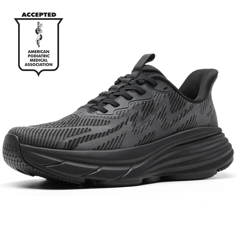 ALLSWIFIT ActiveSolid Men's Slip On Walking Shoes Hands-Free Cushion Running Tennis Non-Slip Comfortable Workout Gym Athletic Breathable Fashion Sneakers Outdoorfun