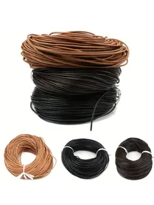 5yards/roll 1/1.5/2/3mm Multi-color Cowhide Leather Cords Rope String for Jewelry Making DIY Bracelets, Necklaces, Gift Packaging, Men's Gifts
