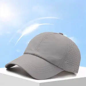 Quick-drying baseball cap men's summer outdoor mountaineering sun protection peaked cap breathable mesh UV protection sun hat