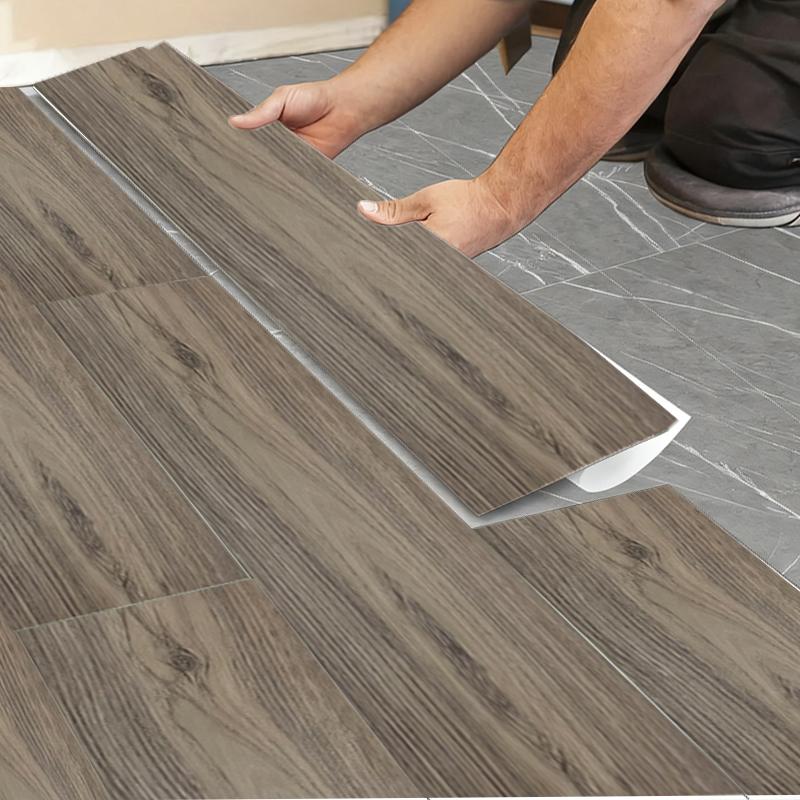 30 Pcs Glossy PVC Self-Adhesive Wood Grain Floor Stickers, Durable Waterproof and Oil-Proof Flooring Patchwork for Universal Home Use