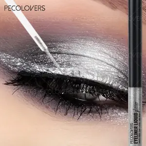 Pearlescent Glitter Powder Eyeliner Liquid Pen, Waterproof, Sweat Proof, Not Easy To Smudge, Not Caking, Colorful Liquid Eyeliner Eye Shadow, Suitable For Holiday Makeup