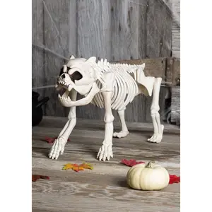 Bones the Hungry Hound Skeleton Dog Halloween Decoration