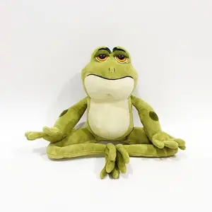 15 Inch Green Long Leg Frog Plush Toy Soft Big Eyes Realistic Stuffed Animal Doll Gift for Kids