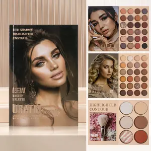 Foldable Book Makeup] 54 ColorLarge Capacity Foldable Book MakeupPalette -Integrated Highlight Blush,Eyeshadow and Contour PaletteMakeup Kit - Valentine's Day Gifts forFriends and Wife
