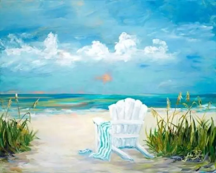 Sun Dance Graphics PDX9703LARGE Julie Derice Beach Scene II Poster Print - 24x30 in Precise Printing, Home Decor, Office Decor