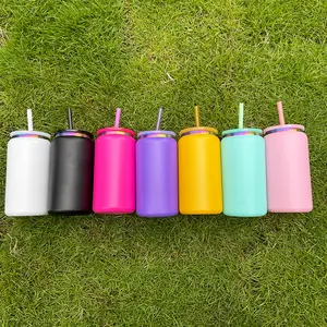 25 Pack USA Warehouse 16oz Rainbow Plated Vacuum Insulated Stainless Steel Can coffeecups Drinkware Flasks