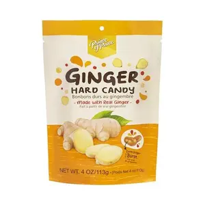 Prince of Peace Ginger Hard Candy with Center-Filled Ginger Burst, Made with Real Ginger, 4 oz Bag - Bold and Spicy Flavor, Natural Digestive Aid, Individually Wrapped