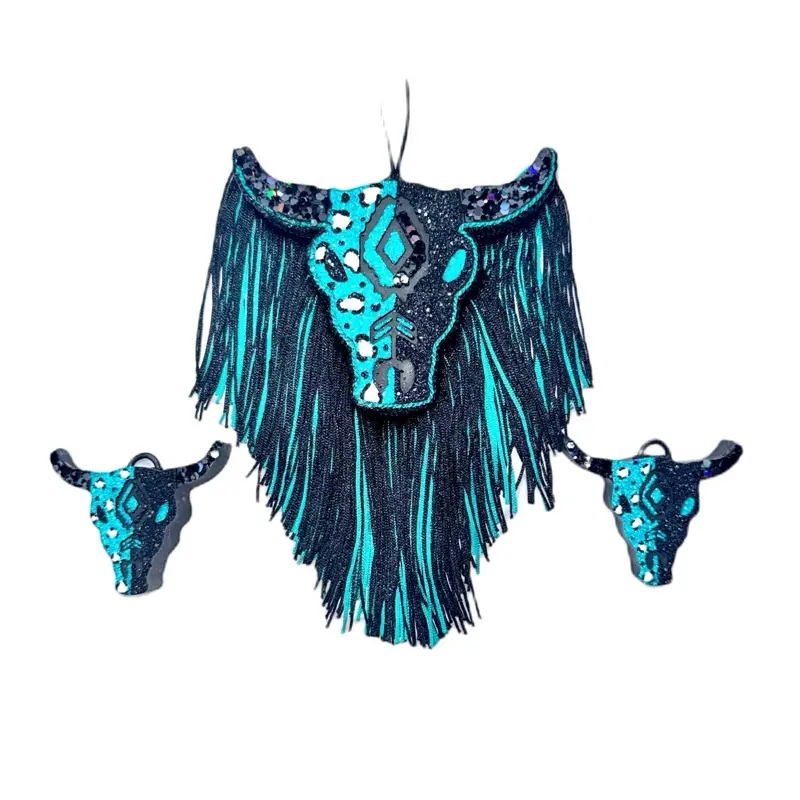 Glitter Aztec Bull with Matching Mini Vent Clips Car Fragrance Car Fragrance Set