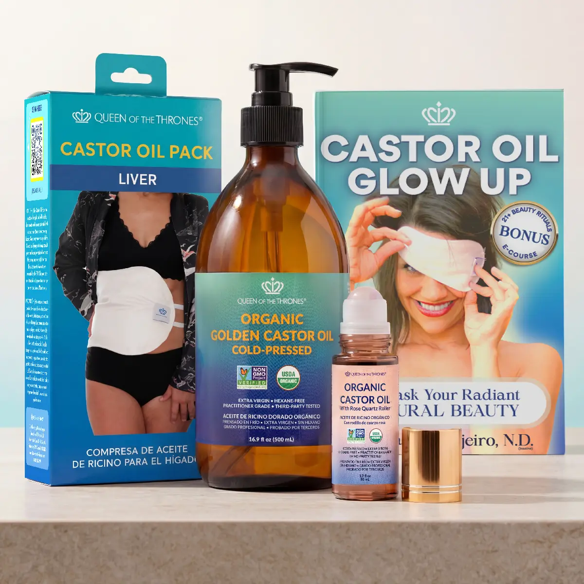The Viral Castor Oil Kit | Roll-On with Liver Pack Kit