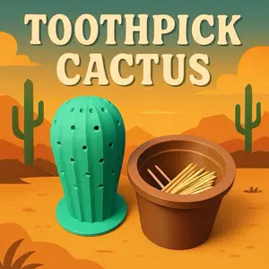 Toothpick Cactus Kitchen Decor - Unique Visual Appeal & Practical Toothpick Storage Solution for Your Home Gift