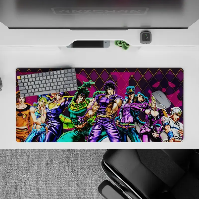 JoJo - Anime Desk Mat - Heroes Legacy, Mouse Pad for Anime Fan, Gaming Desk Accessories, Large Computer Pad, Desk Decor