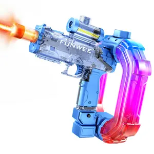FUNWEE Ultimate Battle Powerful Electric Water Gun, automatic squirt gun with glowing realistic muzzle, 700 cc high capacity, up to 32 ft range, outdoor summer party toy for adults and kids, toys for Christmas gift, Halloween present, Black Friday gifts