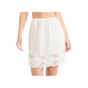 Lady's Half Slip 18 Inch White with Lace Trim 1 pc Underwear for Women