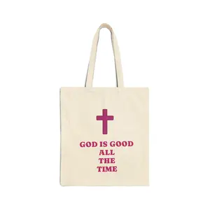 God is Good Tote Bag with Cross