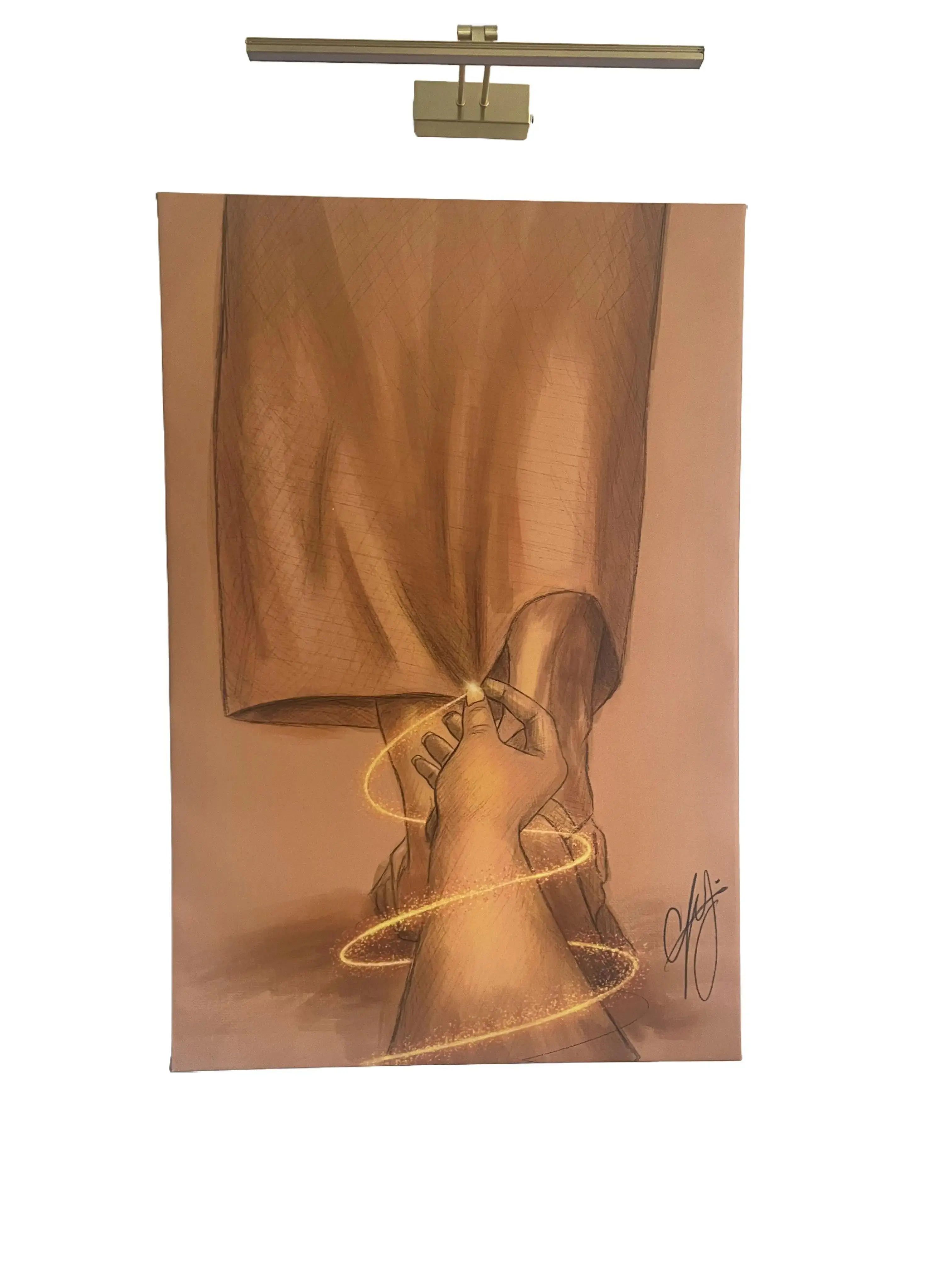 Christiana's Art - The Hem of His Garment 36x24 Inch Canvas Healing Artwork for Faithful Narrative