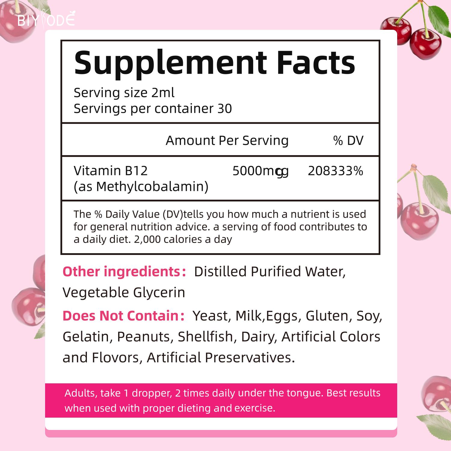 Low Energy? Try BIYODÉ Vitamin B12 Drops – Fast Absorption for Energy, Focus & Metabolism Support