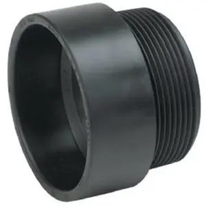 212 MAIN ABS & DWV Male Adapter - Threaded Hub x 2 in Male Iron Pipe, ABS Plastic Threaded Fitting