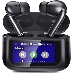 Wireless Earbuds with Touch Screen BT 5.4 High Fidelity Sound In-Ear Stereo Earbuds for Phones Tablets Laptops Audio Bluetooth ANC ENC Noise Reduction IPX7 Sweat Resistance Quality Materials Compact Design Headphone Automatic