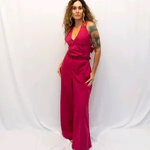 Size Adjustable Magenta Romper