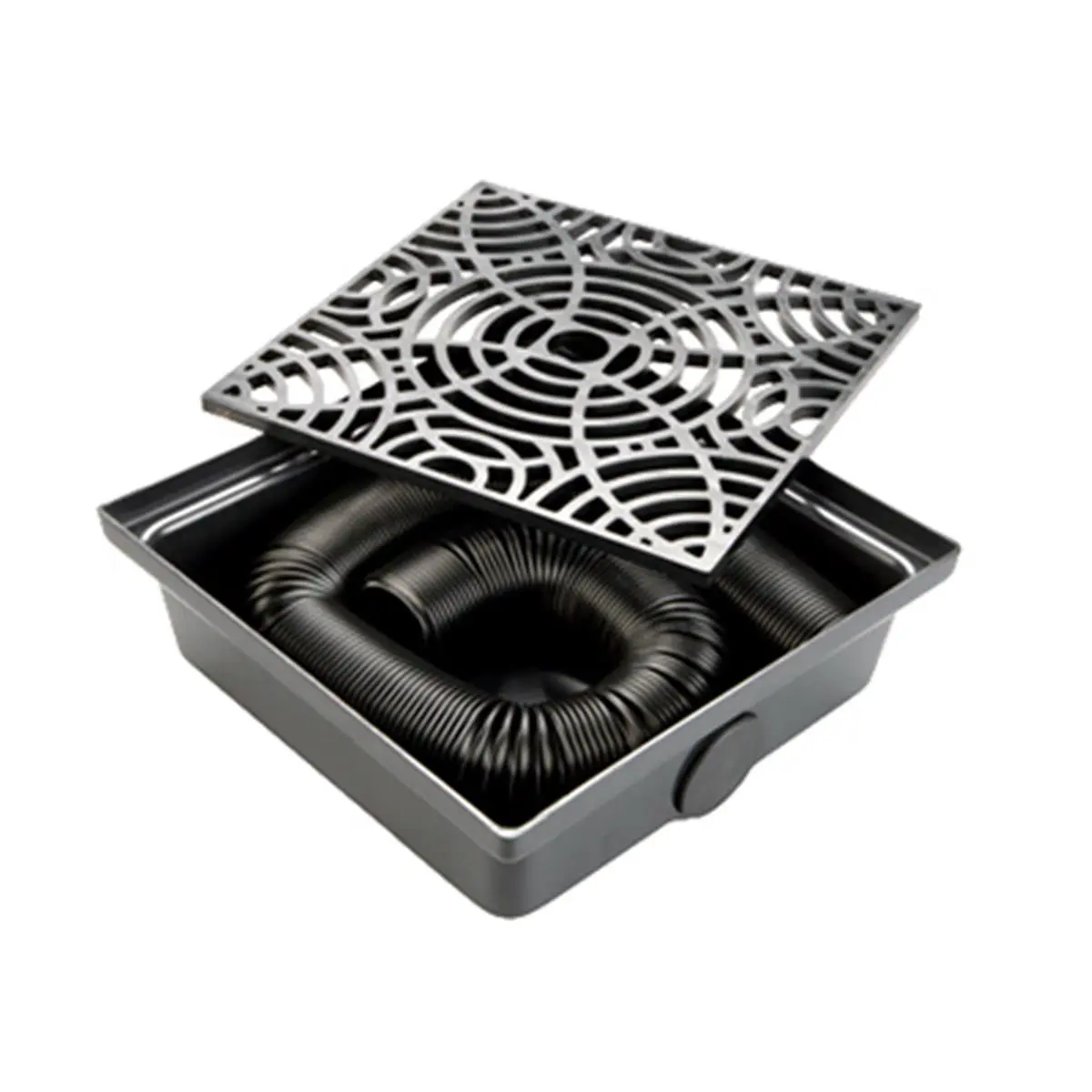 212 MAIN StealthDrain Low Profile Catch Basin, Durable Black Resin, Mulch-Friendly Basin Container for Outdoor Rainwater Diversion and Drainage (Sports & Outdoor Water Sports Sailing Use)
