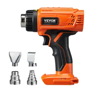 VEVOR Cordless Heat Gun, with LCD, Multi-Level Temperature and 4 Nozzles