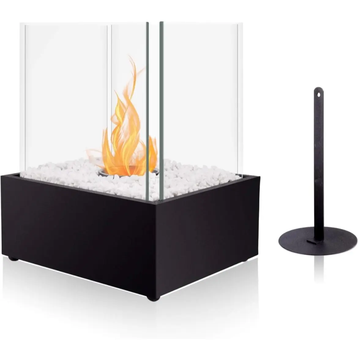 Tabletop Fire Pit, Ethanol Table Top Firepit, Tabletop Fireplace for Indoor& Garden