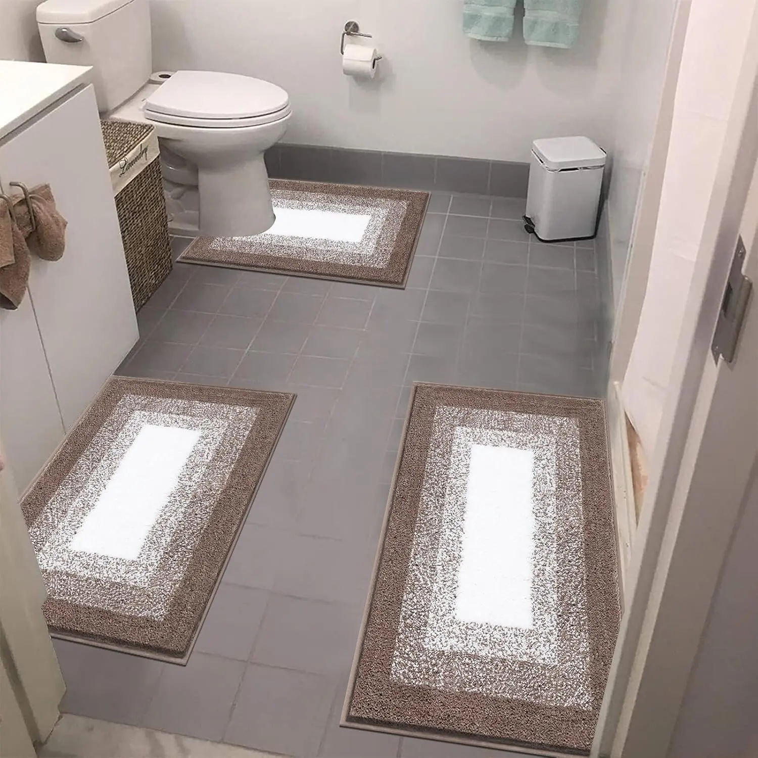 Coffee-chevron pattern