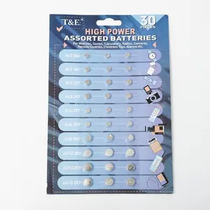 Alkaline Battery Pack 1.5v Ag1/lr621 Ag3/lr41 Ag4/lr626 Ag5 Ag12/lr43 Ag13/lr44, Replacement Button Cell Batteries, Power Capacity 0.02-0.8wh