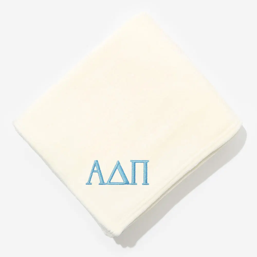 Alpha Delta Pi Plush Blanket | Ivory Alpha Delta Pi Plush Blanket | Ivory