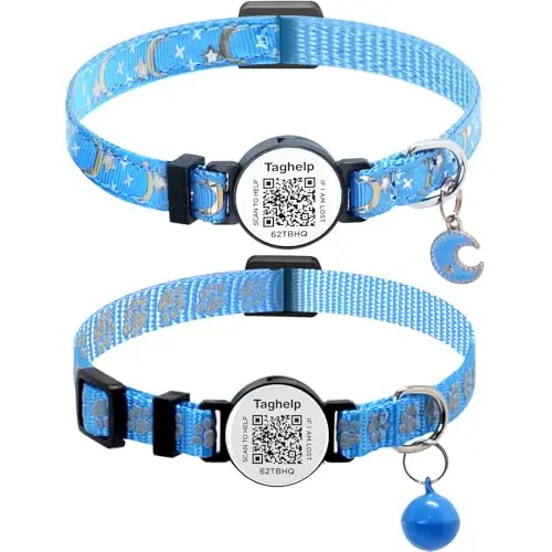 Star Moon & Paw pattern   Blue