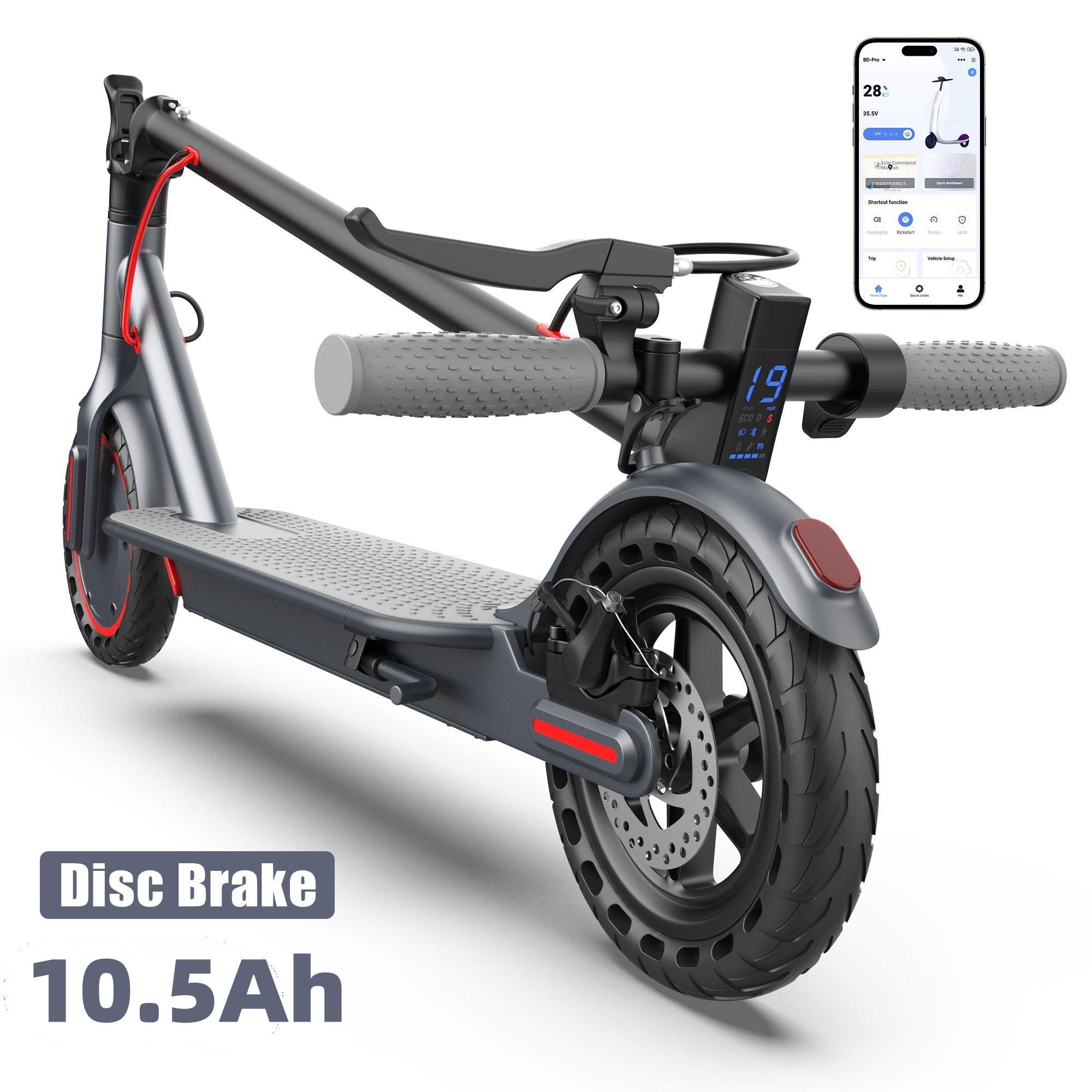 【AOPO】Electric Scooter - 350W Motor, 36V Battery, 19mph Max Speed, 4-Speed, 12-15 mi Range, App-Controlled, Dual ABS Brakes, Portable Foldable, Fitness for Everyone, Ideal Gift for Family & Friends