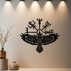 HousewarmingGift|1pc Norse Viking Raven Christmas Candles Home Decor, Norse Viking Raven Christmas Candles Decoration with Premium Finish - Ideal Gift for Sunflower Decor & Bridal Shower & Wedding & Christmas & Halloween & Housewarming Wall Art