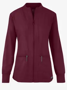 Med Couture Insight Women's 3-Pocket Zip Front Warm Up Scrub Jacket