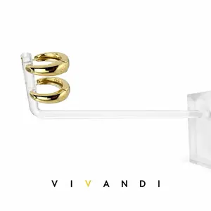 Vivandi Double Huggie Earrings