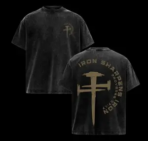 valentine shirts Iron Sharpens Iron Christian Gym Shirt - Proverbs 27:17