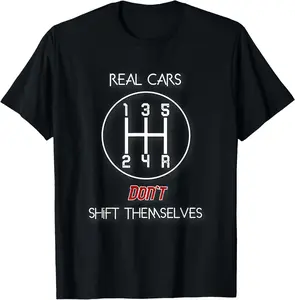 Manual Trans Car Guy 5 Speed Drag Racing Transmission Buff T-Shirt Graphic tees