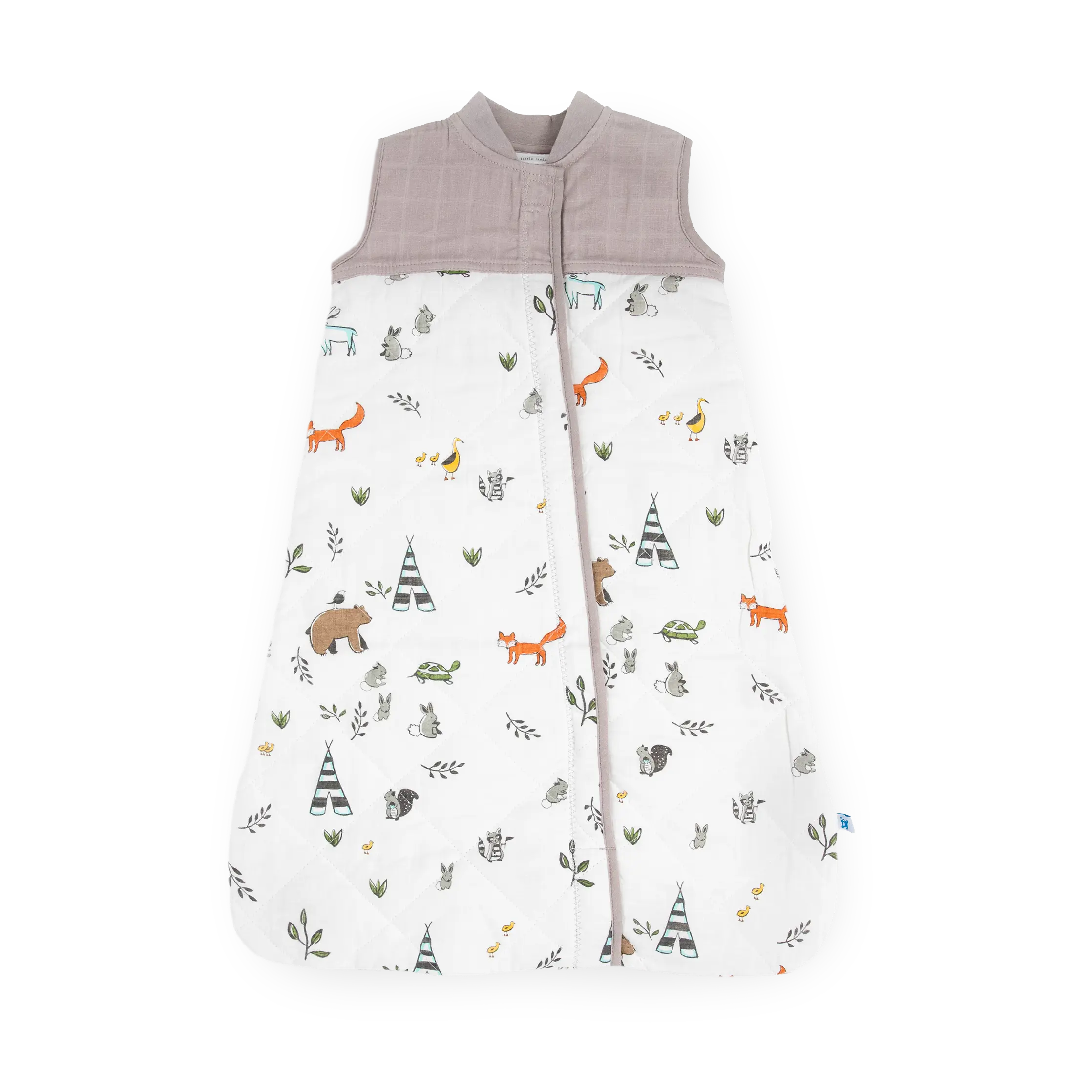 Cotton Muslin Quilted Sleep Bag - Forest Friends
